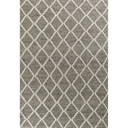 Homeroots 3 ft. 3 in. x 5 ft. 3 in. Wool Dark Grey Area Rug 352538